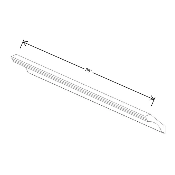 Fabuwood Allure Galaxy Desert Oak 96″ W X 4 1/2″ H X 4 1/2″ D Large Cove Crown Molding