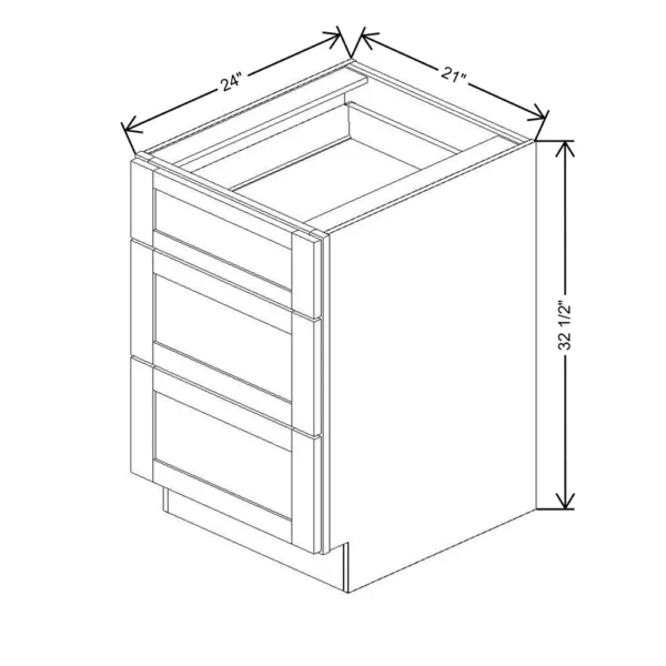Fabuwood Allure Galaxy Frost 21″ W x 32 1/2″ H x 24″ D ADA Drawer Base Cabinet