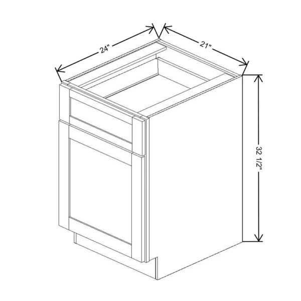 Fabuwood Allure Galaxy Frost 21″ W x 32 1/2″ H x 24″ D ADA Single Door Base Cabinet