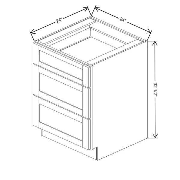 Fabuwood Allure Galaxy Frost 24″ W x 32 1/2″ H x 24″ D ADA Drawer Base Cabinet