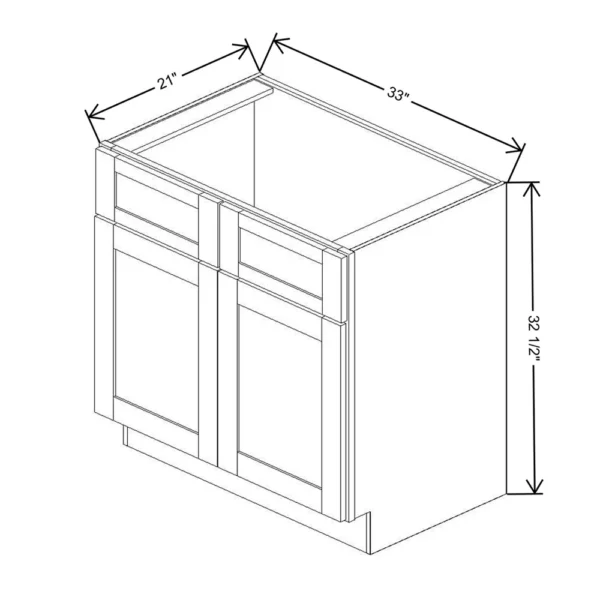 Fabuwood Allure Galaxy Frost 33″ W x 32 1/2″ H x 24″ D ADA Vanity Sink Base Cabinet