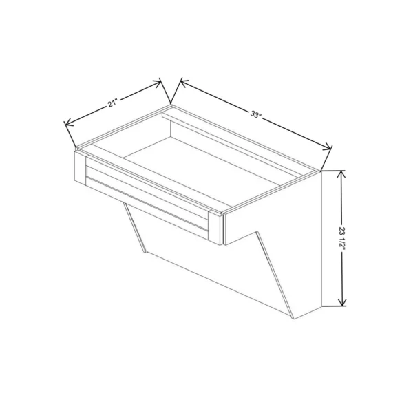 Fabuwood Allure Galaxy Frost 33″ W x 32 1/2″ H x 24″ D ADA Wall Hung Vanity Sink Base Cabinet