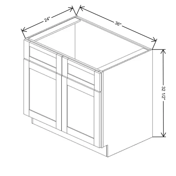 Fabuwood Allure Galaxy Frost 36″ W x 32 1/2″ H x 24″ D ADA Sink Base Cabinet