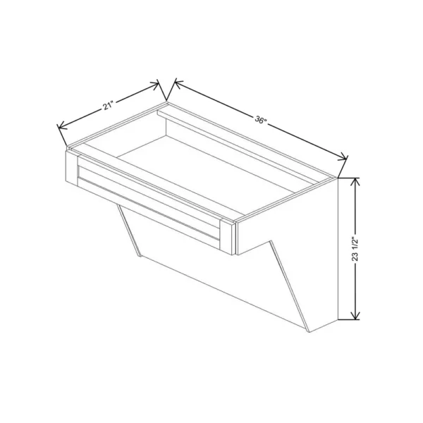 Fabuwood Allure Galaxy Frost 36″ W x 32 1/2″ H x 24″ D ADA Wall Hung Vanity Sink Base Cabinet