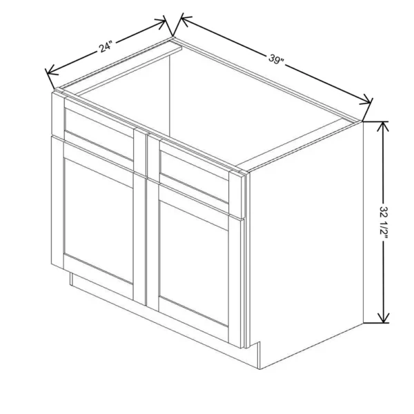 Fabuwood Allure Galaxy Frost 39″ W x 32 1/2″ H x 24″ D ADA Sink Base Cabinet