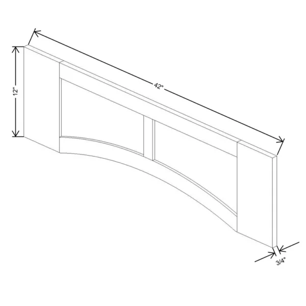Fabuwood Allure Luna Kona 42″ W X 12″ H Arched-Raised Panel