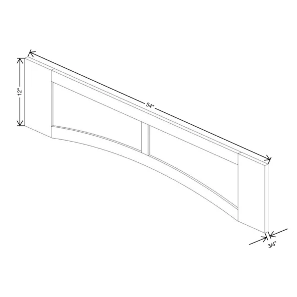 Fabuwood Allure Luna Kona 54″ W X 12″ H Arched-Raised Panel