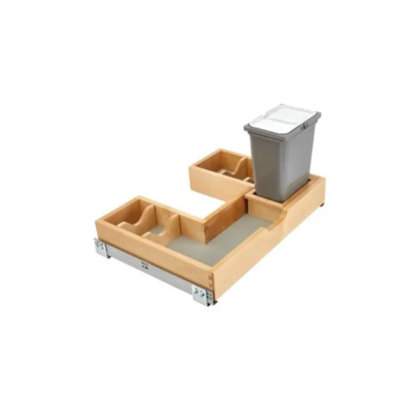 Fabuwood Allure Luna Truffle 30″ W Vanity U-Shaped Lower Pullout w/Trash Can & Blum Sides