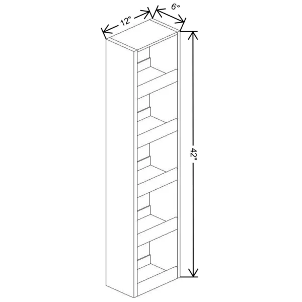 Fabuwood Allure Luna Truffle 6″ W X 42″ H Spice Pull Out Wall {Fil/Cab Ordered Separately}