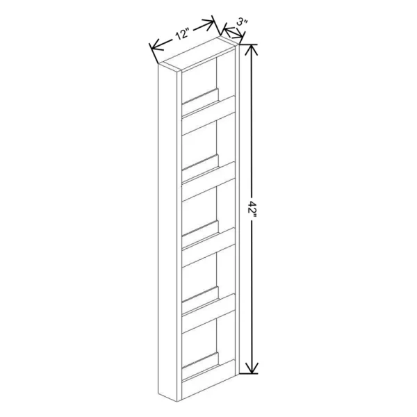 Fabuwood Allure Luxe Canyon Oak 3″ W X 42″ H Spice Pull Out Wall {Fil/Cab Ordered Separately}