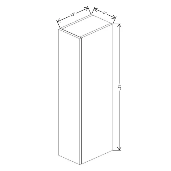 Fabuwood Ovela Tuscany Antracita 09″ W X 42″ H X 13″ D Single Door Wall Cabinet
