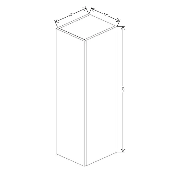 Fabuwood Ovela Tuscany Antracita 12″ W X 42″ H X 13″ D Single Door Wall Cabinet