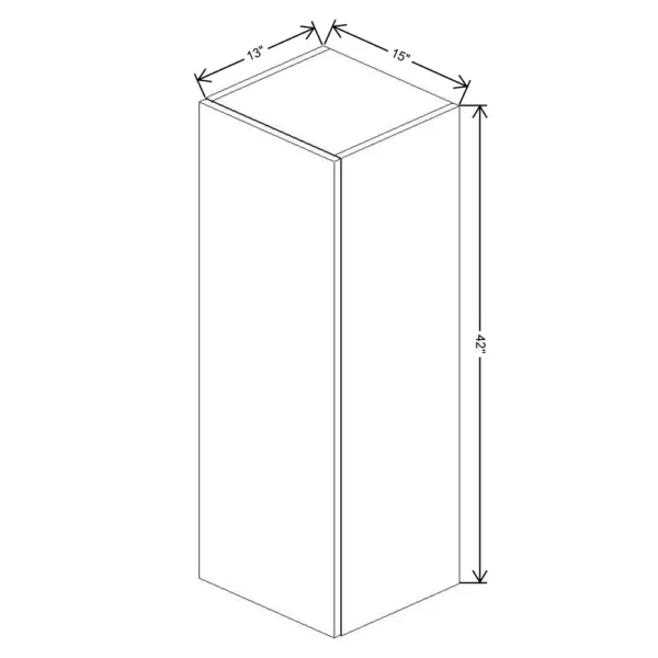 Fabuwood Ovela Tuscany Antracita 15″ W X 42″ H X 13″ D Single Door Wall Cabinet