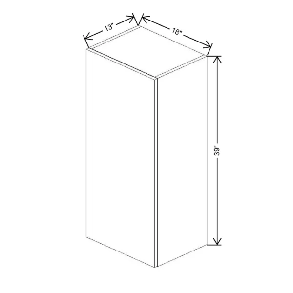 Fabuwood Ovela Tuscany Antracita 18″ W X 39″ H X 13″ D Single Door Wall Cabinet