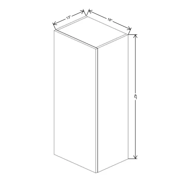 Fabuwood Ovela Tuscany Antracita 18″ W X 42″ H X 13″ D Single Door Wall Cabinet