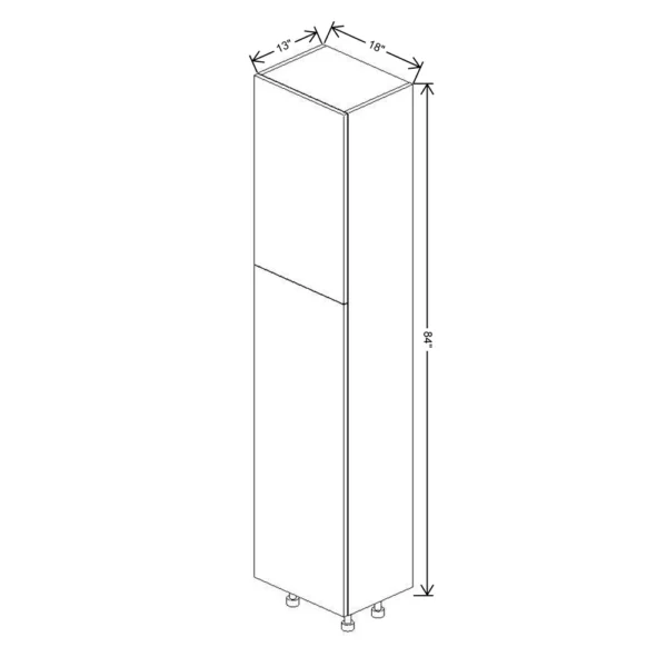 Fabuwood Ovela Tuscany Antracita 18″ W X 84″ H X 13″ D Single Door Pantry Cabinet