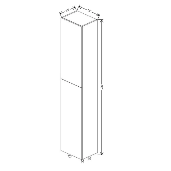 Fabuwood Ovela Tuscany Antracita 18″ W X 96″ H X 13″ D Single Door Pantry Cabinet