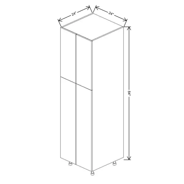 Fabuwood Ovela Tuscany Antracita 24″ W X 84″ H X 24″ D Double Door Pantry Cabinet
