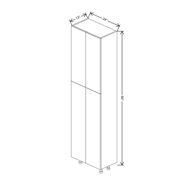 Fabuwood Ovela Tuscany Antracita 24″ W X 90″ H X 13″ D Double Door Pantry Cabinet