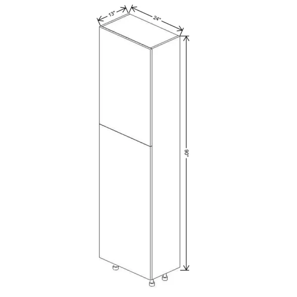 Fabuwood Ovela Tuscany Antracita 24″ W X 90″ H X 13″ D Single Door Pantry Cabinet