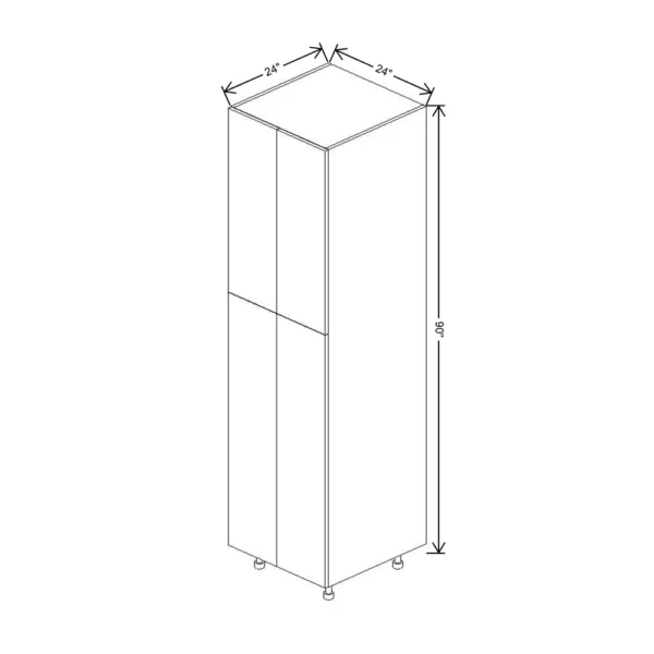 Fabuwood Ovela Tuscany Antracita 24″ W X 90″ H X 24″ D Double Door Pantry Cabinet