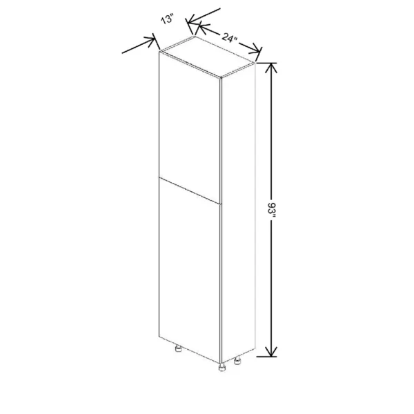 Fabuwood Ovela Tuscany Antracita 24″ W X 93″ H X 13″ D Double Door Pantry Cabinet