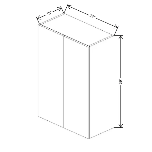 Fabuwood Ovela Tuscany Antracita 27″ W X 39″ H X 13″ D Double Door Wall Cabinet