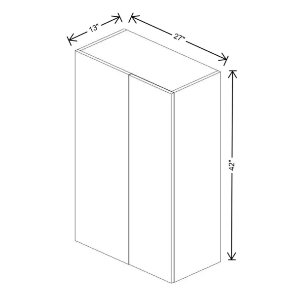 Fabuwood Ovela Tuscany Antracita 27″ W X 42″ H X 13″ D Single Door Blind Corner Wall Cabinet