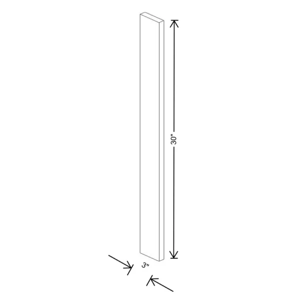 Fabuwood Ovela Tuscany Antracita 3″ W X 30″ H Base Filler