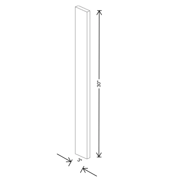 Fabuwood Ovela Tuscany Antracita 3″ W X 30″ H Wall Filler