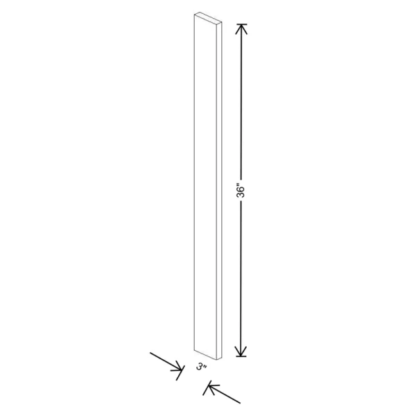 Fabuwood Ovela Tuscany Antracita 3″ W X 36″ H Wall Filler