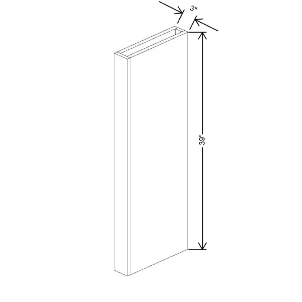 Fabuwood Ovela Tuscany Antracita 3″ W X 39″ H X 12″ D Column