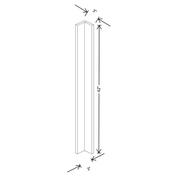 Fabuwood Ovela Tuscany Antracita 3″ W X 42″ H Corner Wall Filler