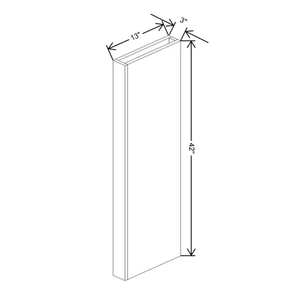 Fabuwood Ovela Tuscany Antracita 3″ W X 42″ H X 13 7/8″ D Wall Column