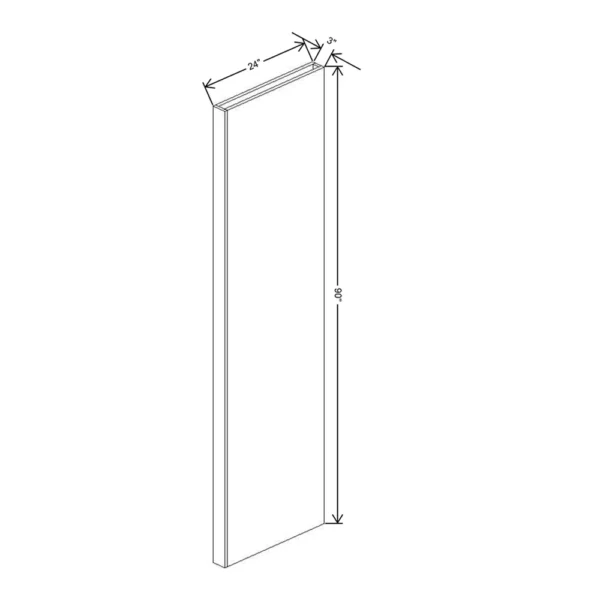 Fabuwood Ovela Tuscany Antracita 3″ W X 90″ H X 24″ D Tall Column