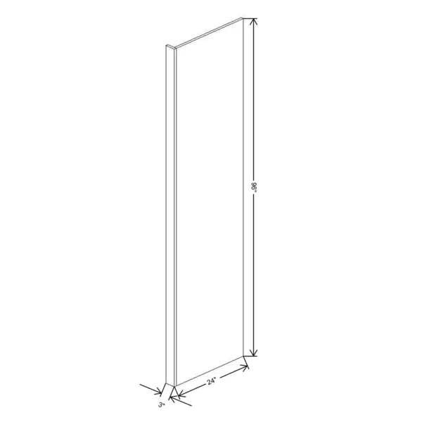 Fabuwood Ovela Tuscany Antracita 3″ W X 96″ H X 24″ D Refrigerator End Panel