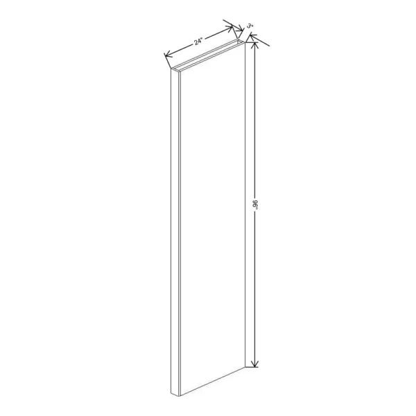 Fabuwood Ovela Tuscany Antracita 3″ W X 96″ H X 24″ D Tall Column