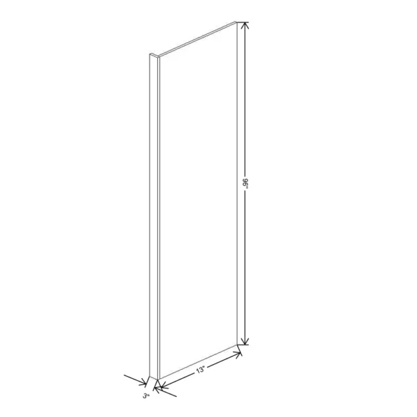 Fabuwood Ovela Tuscany Antracita 3″ W X 96″ H X 30″ D Refrigerator End Panel