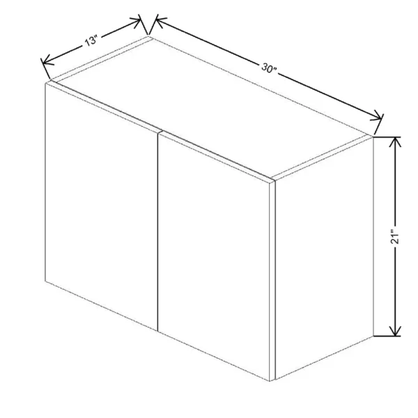 Fabuwood Ovela Tuscany Antracita 30″ W X 21″ H X 13″ D Double Door Wall Cabinet