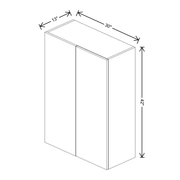 Fabuwood Ovela Tuscany Antracita 30″ W X 42″ H X 13″ D Single Door Blind Corner Wall Cabinet