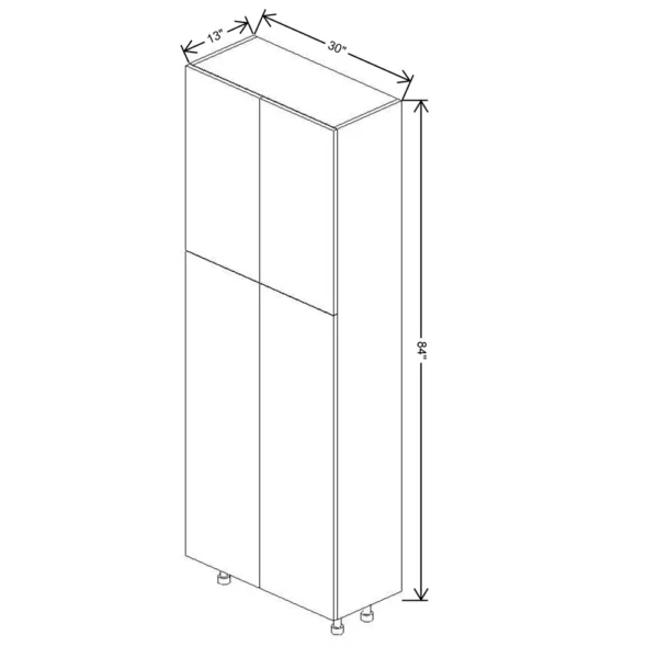 Fabuwood Ovela Tuscany Antracita 30″ W X 84″ H X 13″ D Double Door Pantry Cabinet