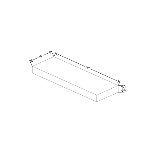 Fabuwood Ovela Tuscany Antracita 30″ W x 2 1/2″ H x 10″ D Timber Floating Shelf