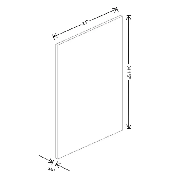 Fabuwood Ovela Tuscany Antracita 3/4″ W X 34 1/2″ H X 24 3/4″ D Base End Panel