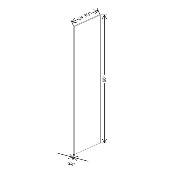 Fabuwood Ovela Tuscany Antracita 3/4″ W x 96″ H x 24 7/8″ D Refrigerator End Panel