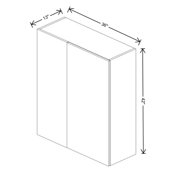 Fabuwood Ovela Tuscany Antracita 36″ W X 42″ H X 13″ D Single Door Blind Corner Wall Cabinet