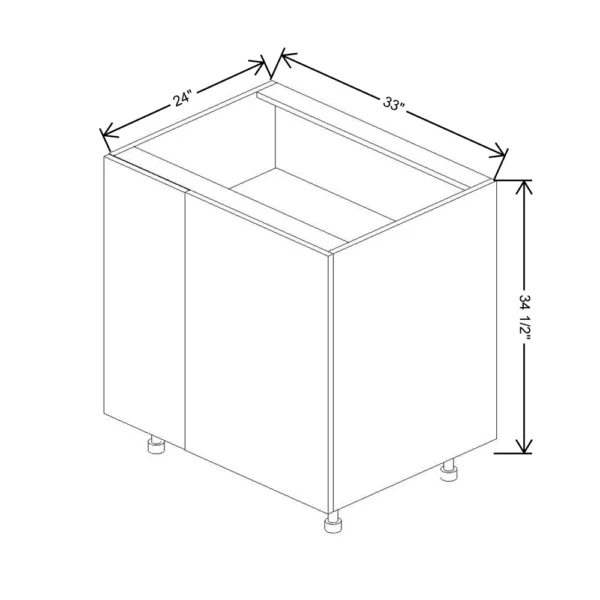 Fabuwood Ovela Tuscany Antracita 39″ To 42″ W X 34 1/2″ H X 24″ D Full Height Blind Base Cabinet