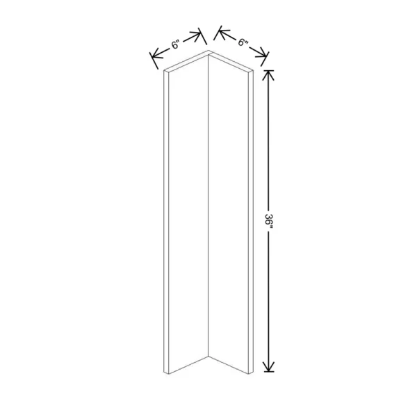 Fabuwood Ovela Tuscany Antracita 6″ W X 36″ H Corner Wall Filler