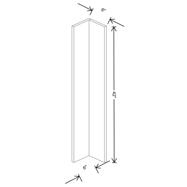 Fabuwood Ovela Tuscany Antracita 6″ W X 42″ H Corner Wall Filler
