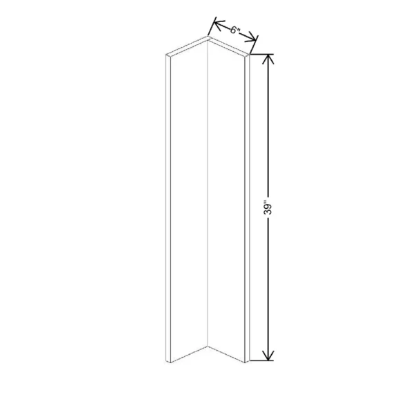 Fabuwood Ovela Tuscany Antracita 6″ W x 39″ H Corner Wall Filler