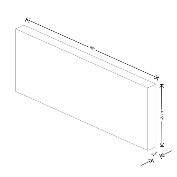Fabuwood Ovela Tuscany Antracita 96″ W X 4 1/2″ H X 3/4″ D Base Board Molding